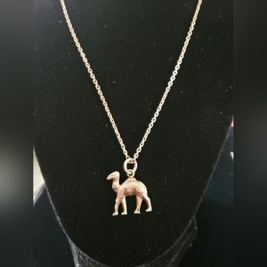 Sterling Camel Pendant Necklace Marked/Tested